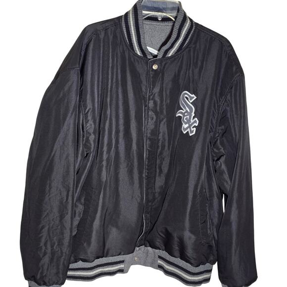 Rare Vintage Chicago White Sox MLB Reversible Varsity Jacket JH Design Size 4XL - Picture 5 of 8